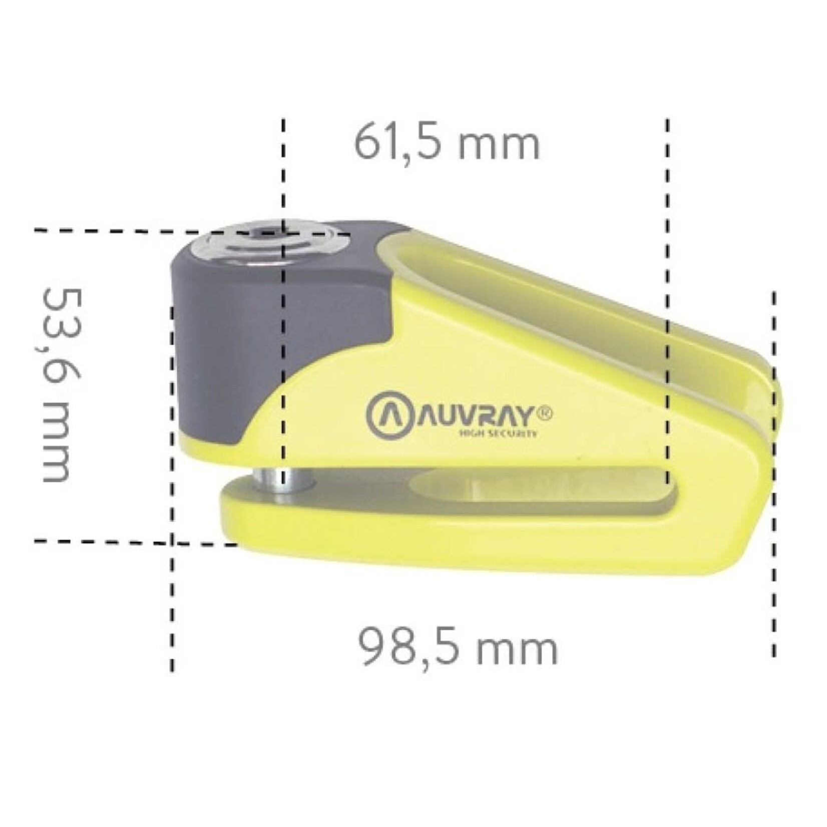 Auvray Auvray disc lock bd 22 scooter dia 10mm yellow/black