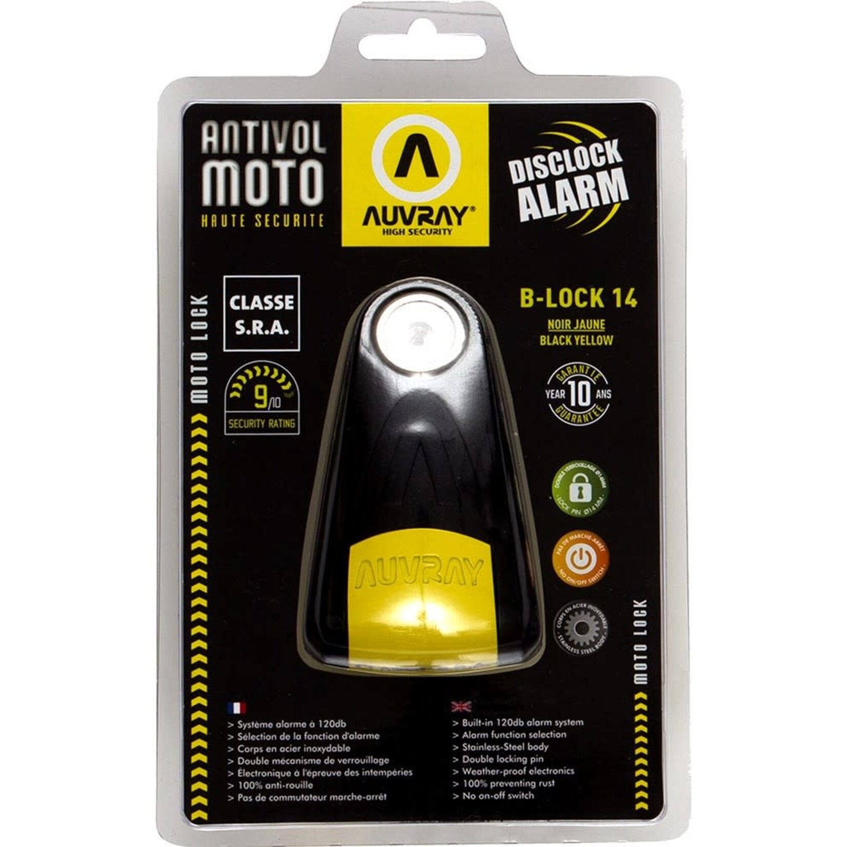 Auvray Auvray disc lock alarm b-lock 14 SRA dia 14mm