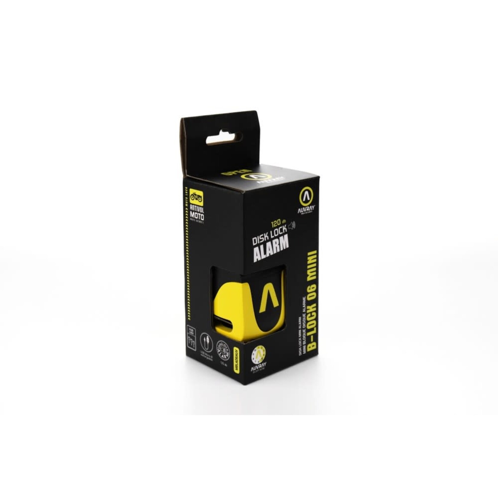 Auvray Auvray disc lock alarm b-lock 06 mini dia 6mm black/yellow