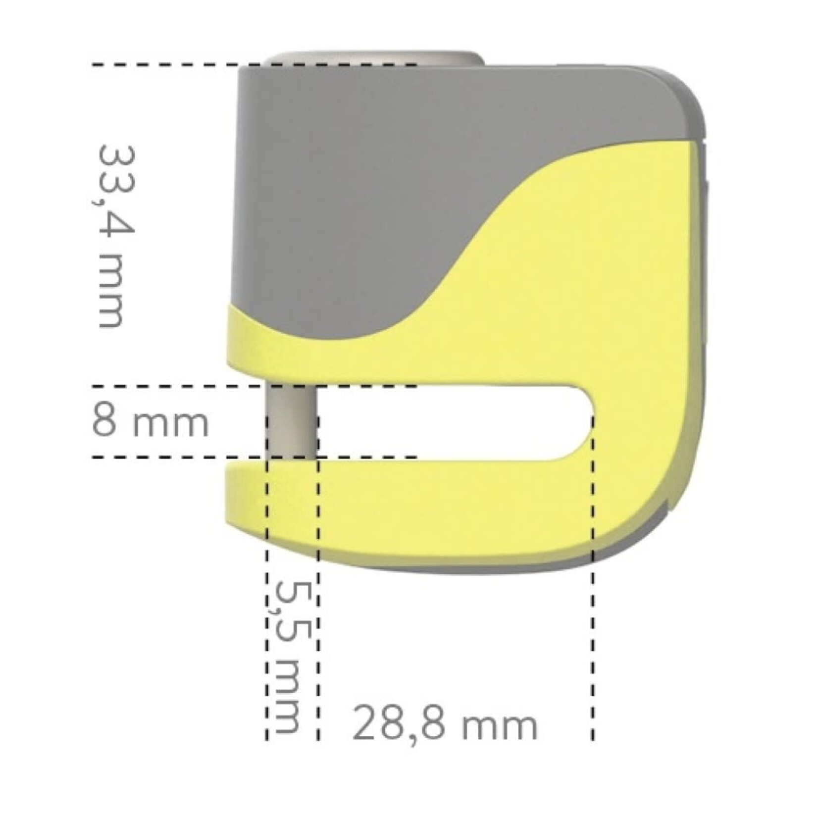 Auvray Auvray disc lock alarm b-lock 06 mini dia 6mm black/yellow
