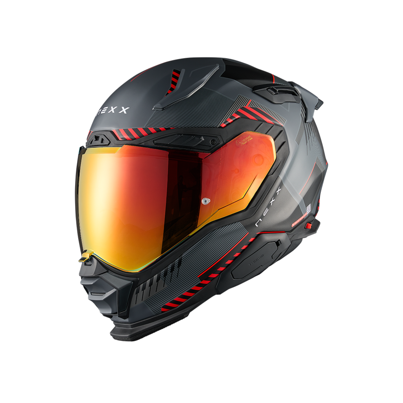 Nexx NEXX Helmet X.WST3 FLUENCE Grey.Red Matt