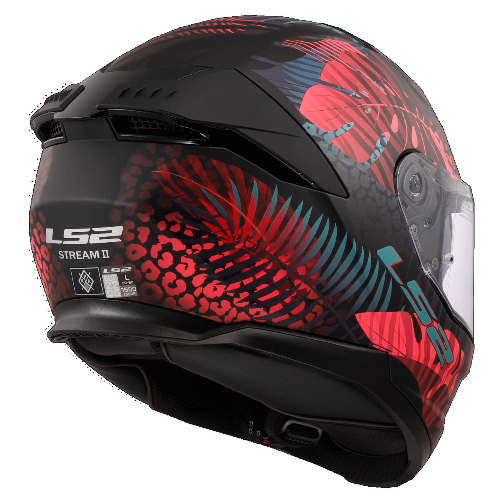 LS2 LS2 helmet FF808 STREAM II JUNGLE MATT.BLACK/PINK/BLUE