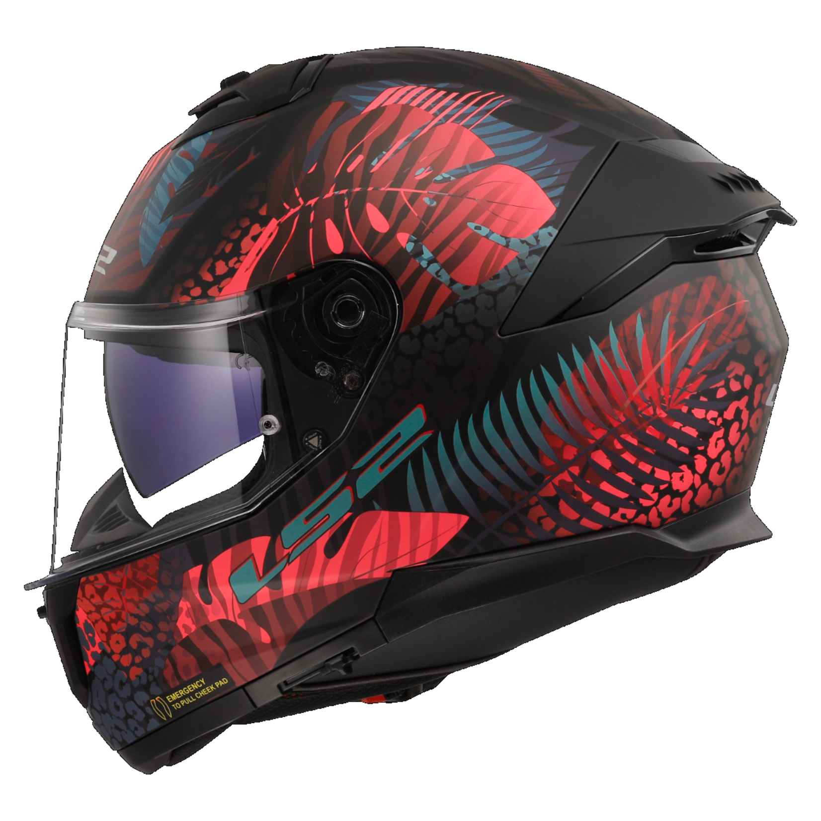LS2 LS2 helmet FF808 STREAM II JUNGLE MATT.BLACK/PINK/BLUE
