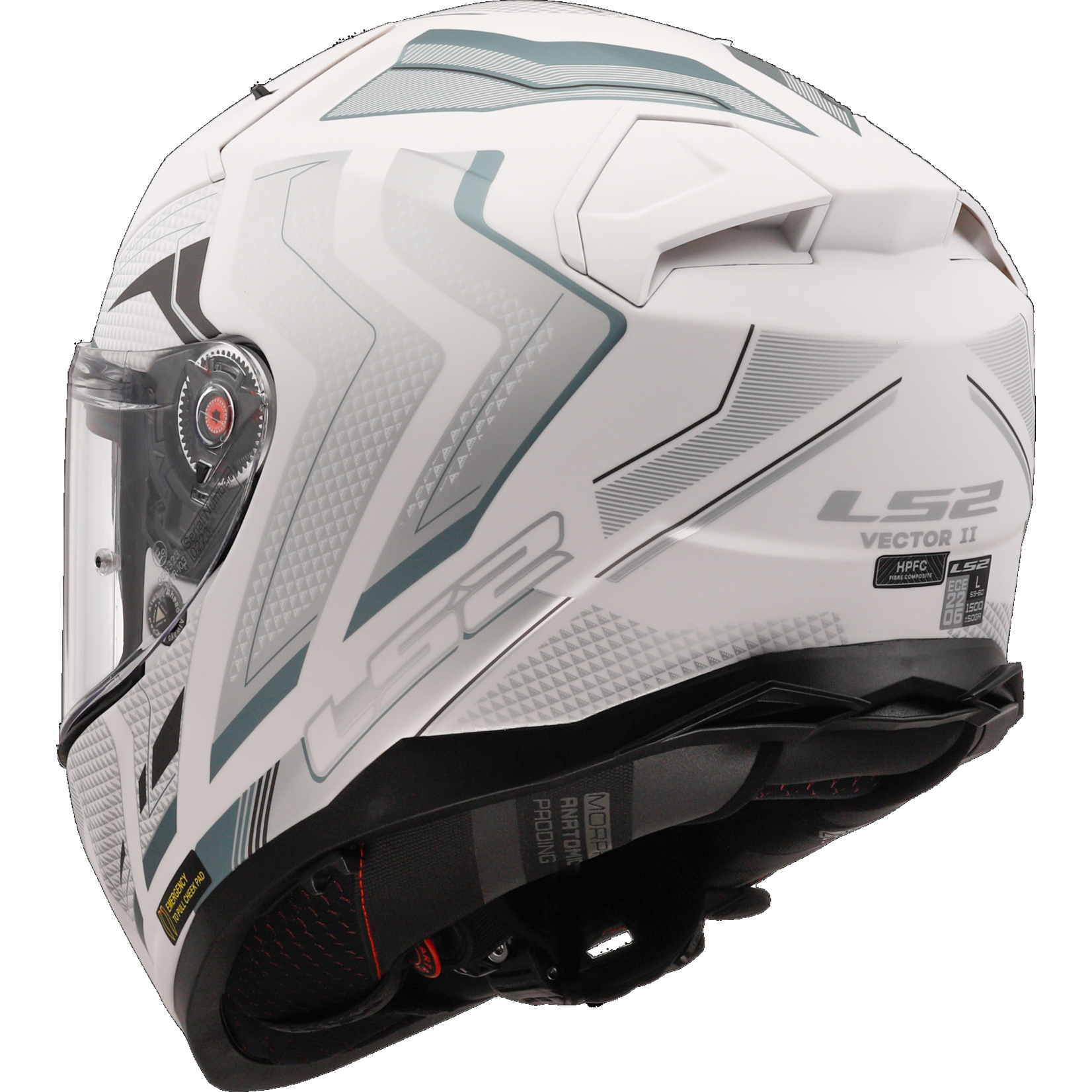 LS2 LS2 FF811 VECTOR II ALIZER  M.WHITE SILVER