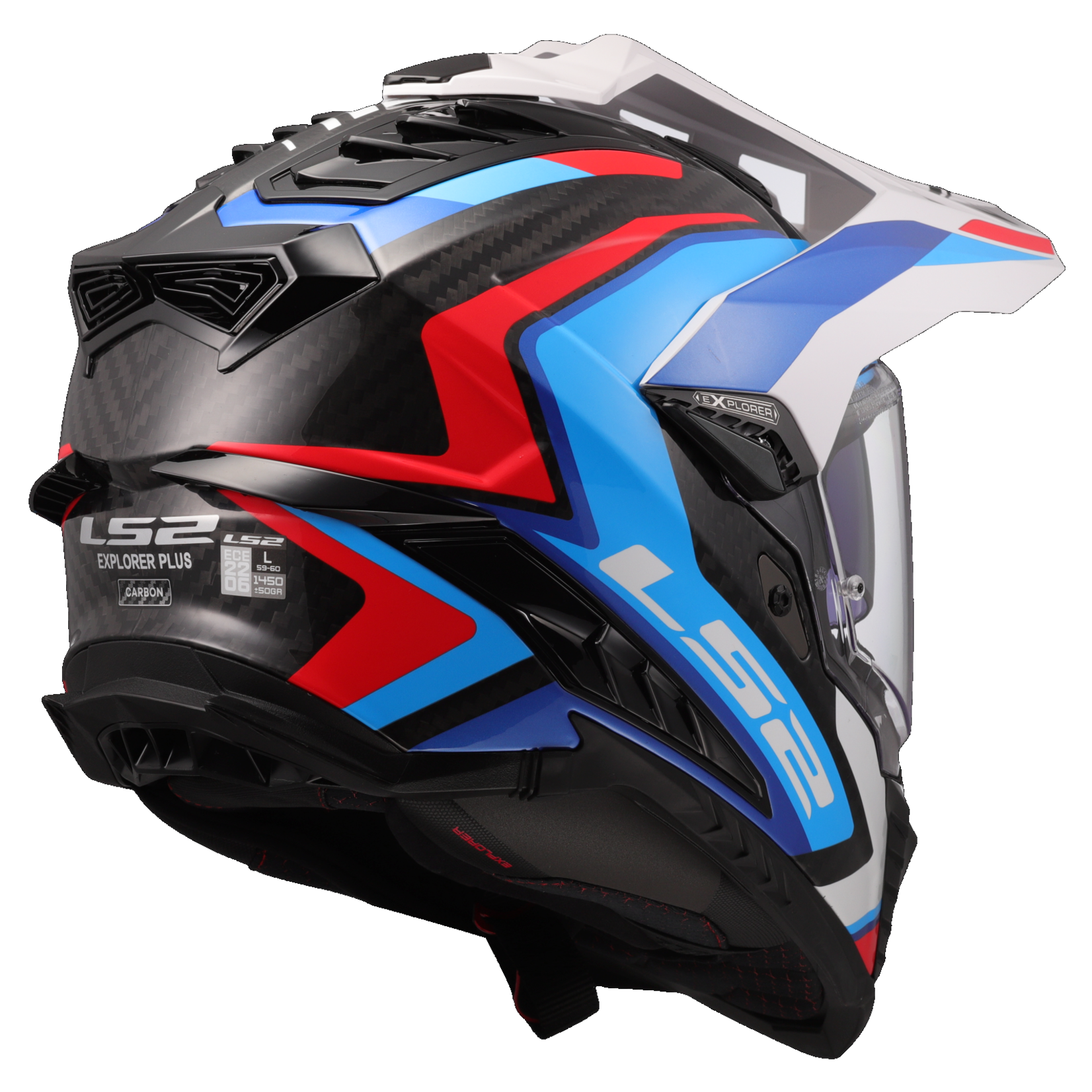 LS2 LS2 MX701 C EXPLORER FRONTIER II GLOSS WHITE BLUE