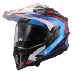 LS2 LS2 MX701 C EXPLORER FRONTIER II GLOSS WHITE BLUE