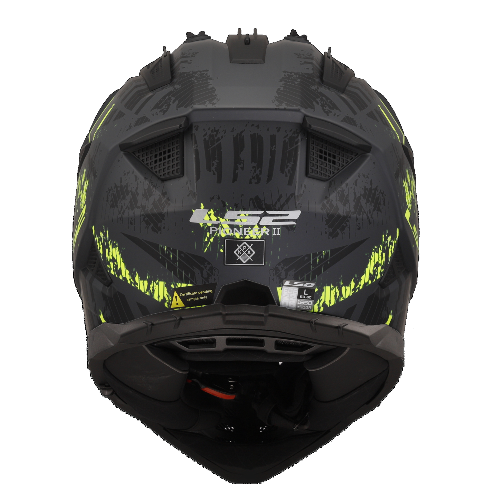 LS2 LS2 helmet MX702 PIONEER II CRAZY M.BLACK/FLUO.YELLOW