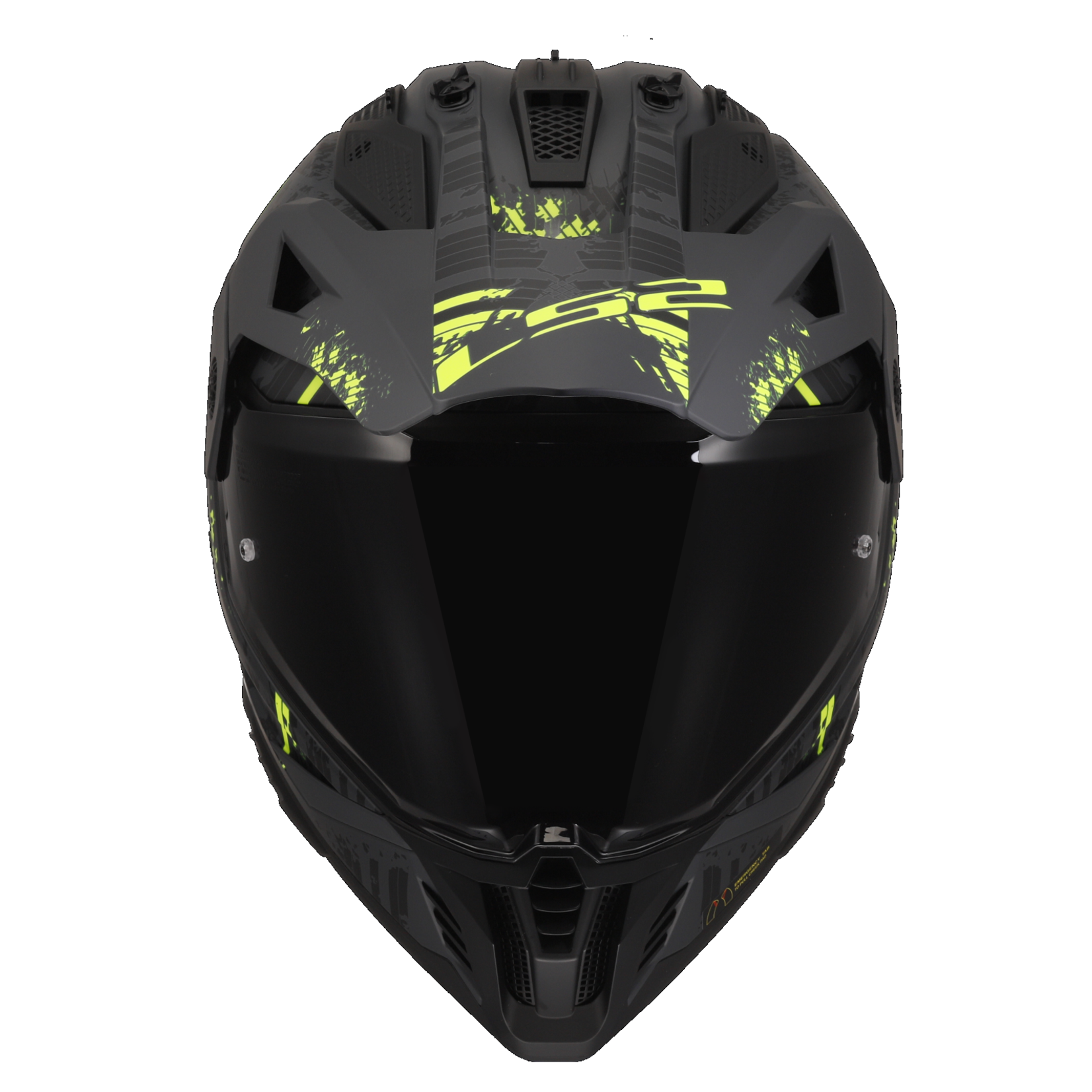 LS2 LS2 helmet MX702 PIONEER II CRAZY M.BLACK/FLUO.YELLOW