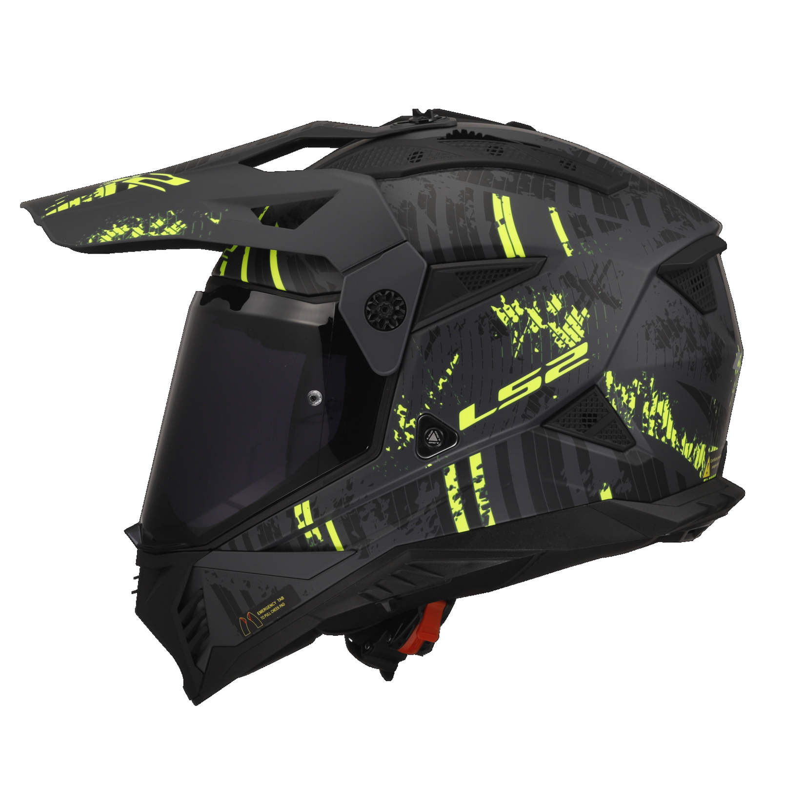 LS2 LS2 helmet MX702 PIONEER II CRAZY M.BLACK/FLUO.YELLOW