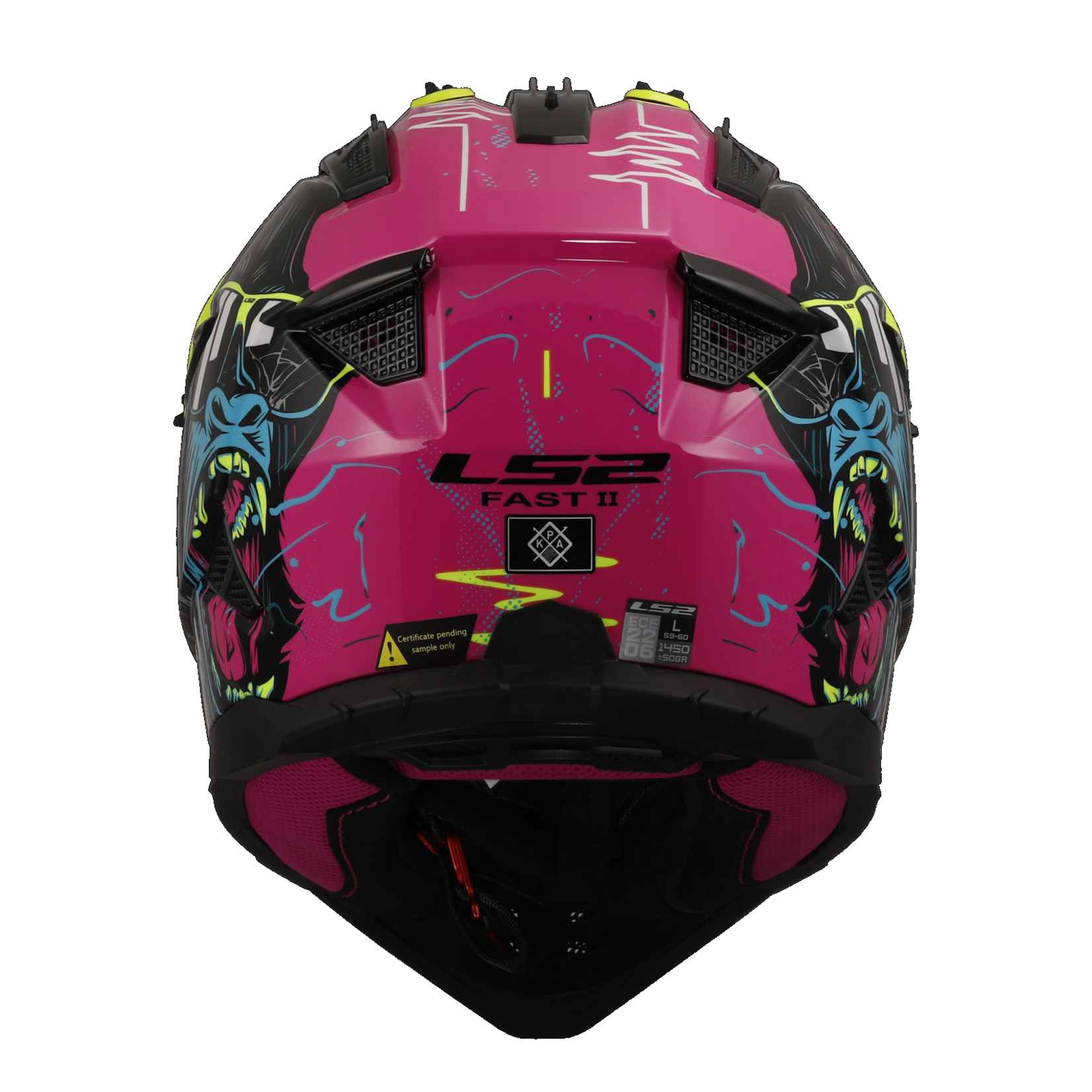 LS2 LS2 helmet MX708 FAST II GORILLA PURPLE/FLUO.YELLOW