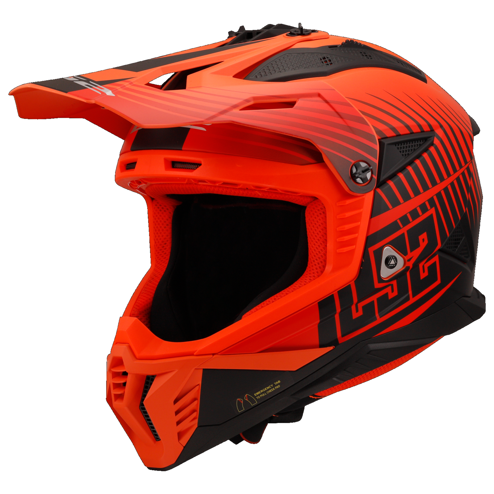 LS2 LS2 MX708 FAST II DUCK M.H-V ORANGE RED