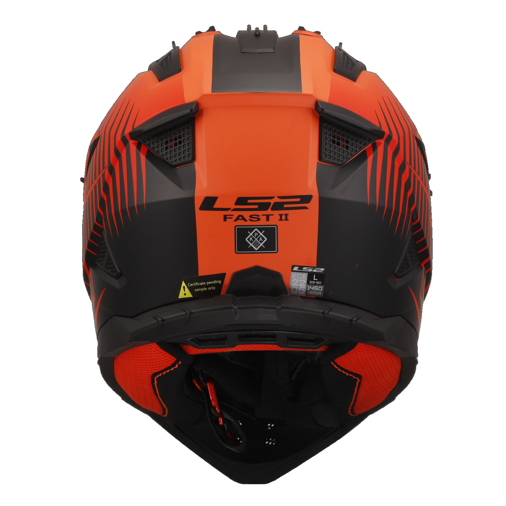 LS2 LS2 MX708 FAST II DUCK M.H-V ORANGE RED