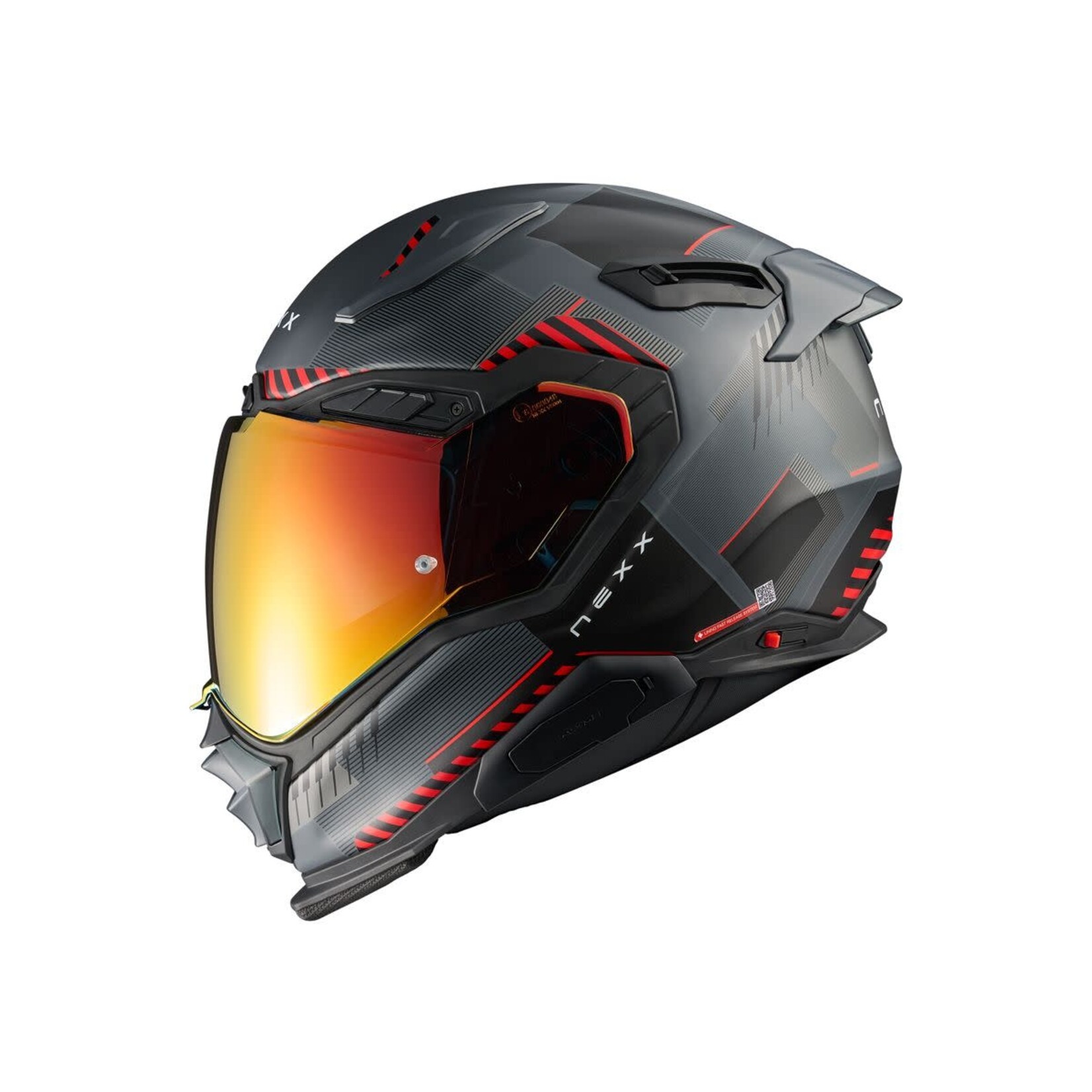 Nexx NEXX Helmet X.WST3 FLUENCE Grey.matt/Red
