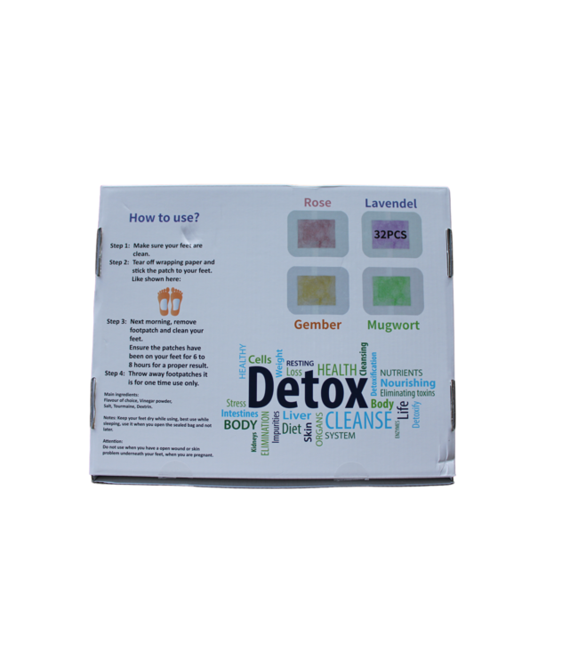 Feetox Patch de pied détox | Lavande (32 pièces) - Détox, meilleur métabolisme, meilleur sommeil, plus d'énergie