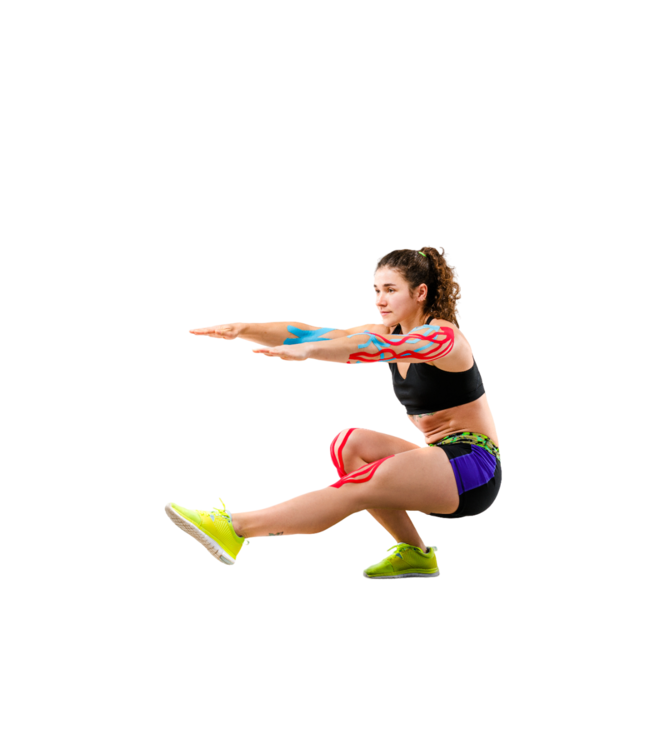 Skinestics Skinestics Kinesiologie-Tape – Sport-Tape – Physio-Tape – Farbe rot – jetzt 20 % länger, 600 cm lang und 5 cm breit, 170 % dehnbar wie menschliche Haut, standardmäßig mit extra starkem Kleber, Baumwolle, für den ganzen Körper, medizinisches Taping - Copy