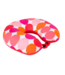 Invitalis Coussin de voyage Kuschelmaxx orange - cercles rouges