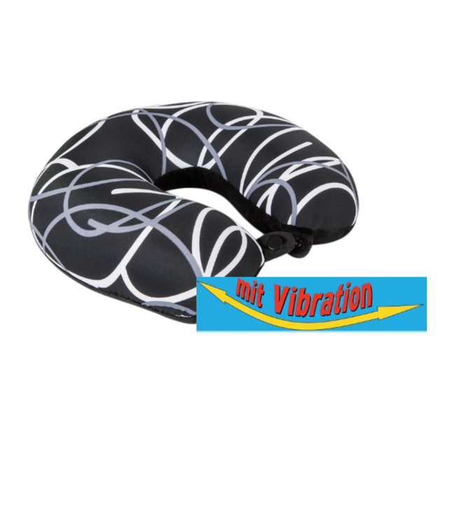 Invitalis Kuschelmaxx  cuello - almohada de viaje negro  con vibración