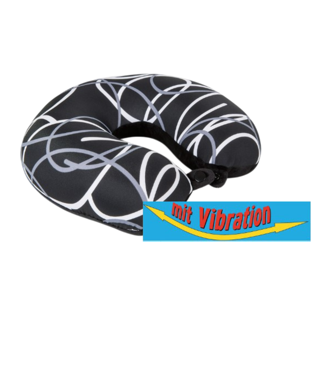 Invitalis Kuschelmaxx Nacken-Reisekissen schwarz mit vibration