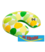 Invitalis  Kuschelmaxx almohada de viaje para el cuello verde - círculo amarillo con vibración