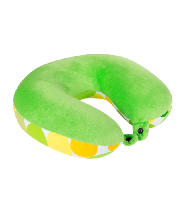 Invitalis  Coussin de voyage Kuschelmaxx vert - cercle jaune avec vibration