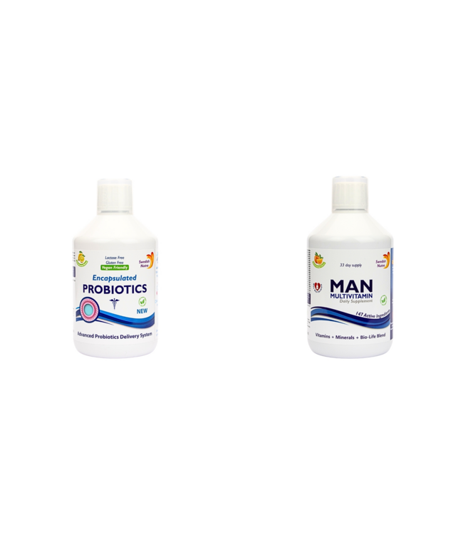 Swedish Healtbrand Probióticos + Multivitaminas para hombres