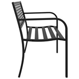 vidaXL Tuinbank Zwart Staal 119cm - Nieuwstaat - 45% Korting!