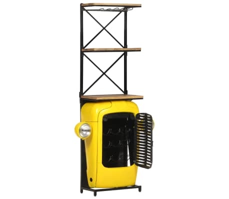 vidaXL Wijnkast Tractor Geel - 59% Korting! Massief Mangohout