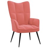 VidaXL Relaxstoel + Voetenbank Roze -56% Korting!