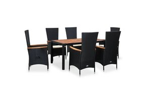 vidaXL Tuinset 7-delig Zwart - 35% Korting!