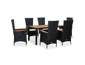 vidaXL Tuinset 7-delig Zwart - 35% Korting!