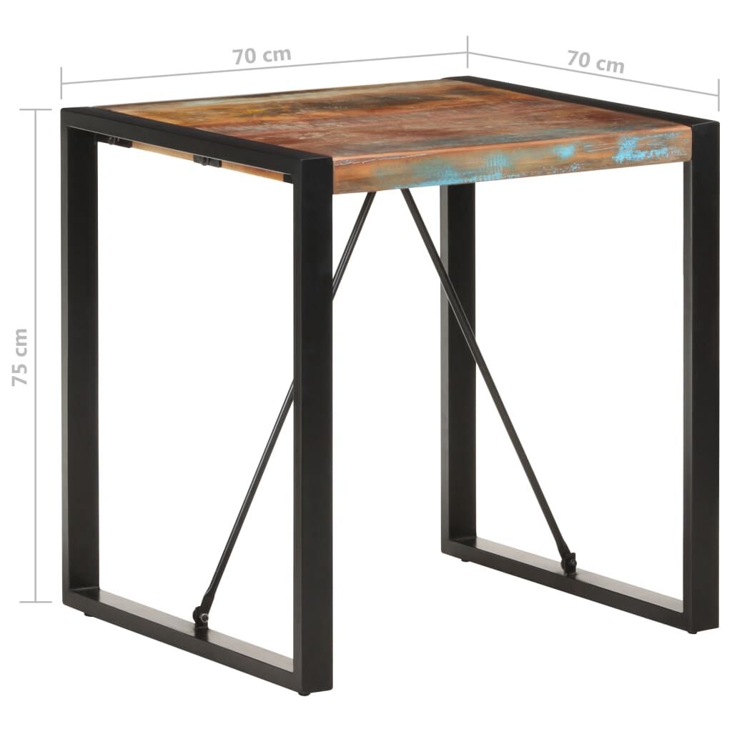 VidaXL Eettafel Recycled Hout 70x70cm - Nu 42% Korting!