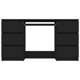 vidaXL Schrijftafel Zwart 140cm - 35% Korting! (Beschadigd)