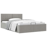 vidaXL Bedframe 140x200 Lichtgrijs m. Opbergruimte -35%