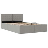vidaXL Bedframe 140x200 Lichtgrijs m. Opbergruimte -35%