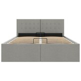 vidaXL Bedframe 140x200 Lichtgrijs m. Opbergruimte -35%