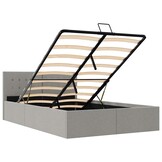 vidaXL Bedframe 140x200 Lichtgrijs m. Opbergruimte -35%