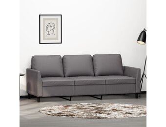 VidaXL 3-zitsbank Grijs Kunstleer - 35% Korting!