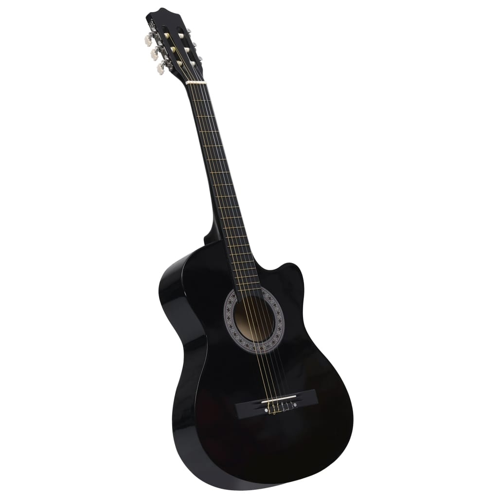 Gitaar Cutaway 38" Zwart - 45% Korting! Western Klassiek