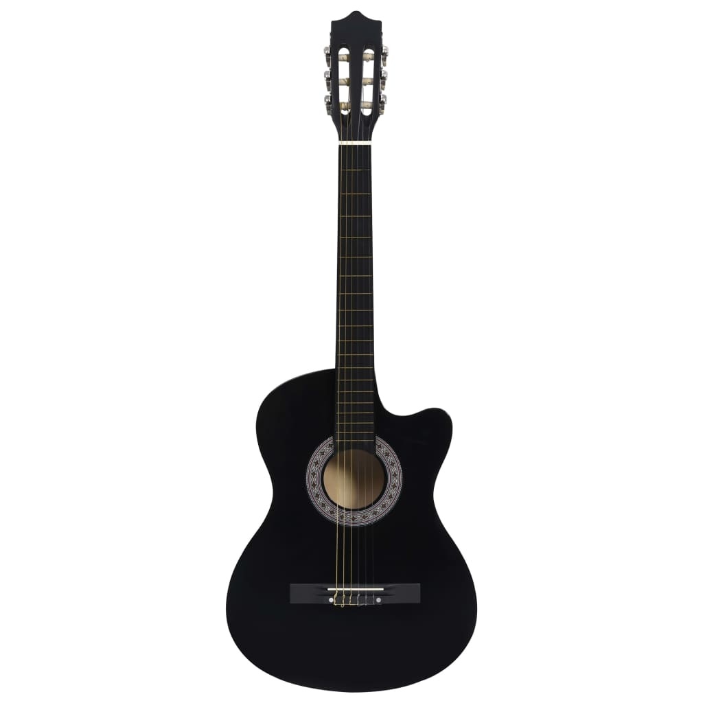 Gitaar Cutaway 38" Zwart - 45% Korting! Western Klassiek