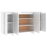 VidaXL Dressoir Wit Hoogglans 135cm - 42% Korting!