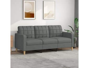 vidaXL 3-zitsbank Donkergrijs - 41% Korting! (Beschadigd)