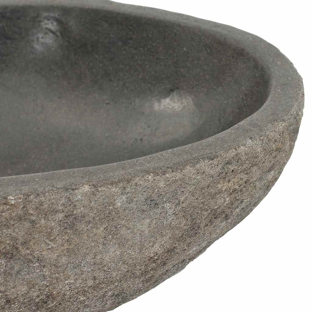 vidaXL Riviersteen Wastafel Ovaal - Uniek Design - 35% Korting!