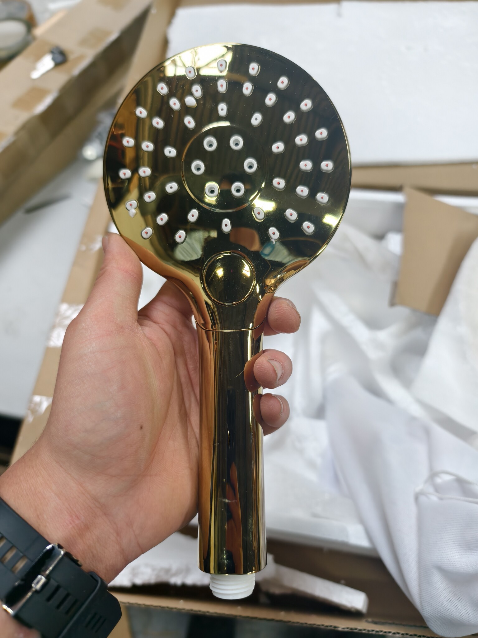 Regendoucheset Goud - Thermostaat - 25cm - 45% Korting!