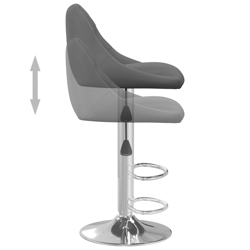VidaXL Barkrukken (2x) Donkergrijs -35%! Fluwelen Comfort