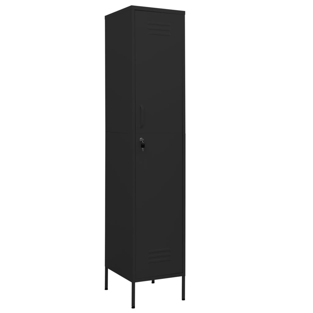 vidaXL Lockerkast Zwart Staal 35x46x180cm - 35% Korting!