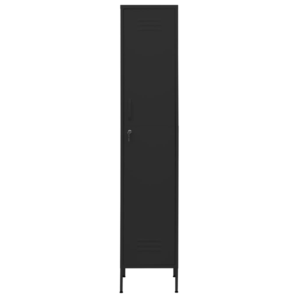 vidaXL Lockerkast Zwart Staal 35x46x180cm - 35% Korting!