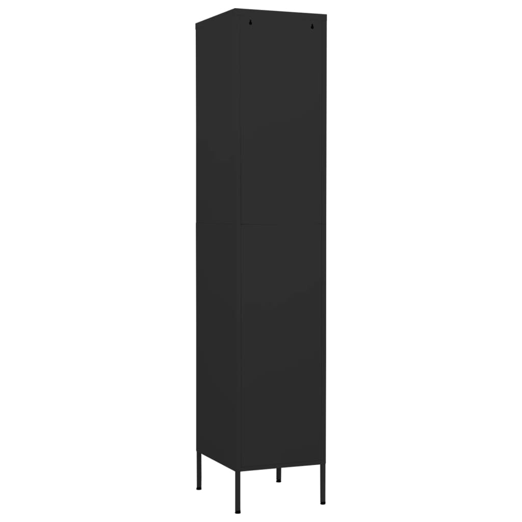 vidaXL Lockerkast Zwart Staal 35x46x180cm - 35% Korting!