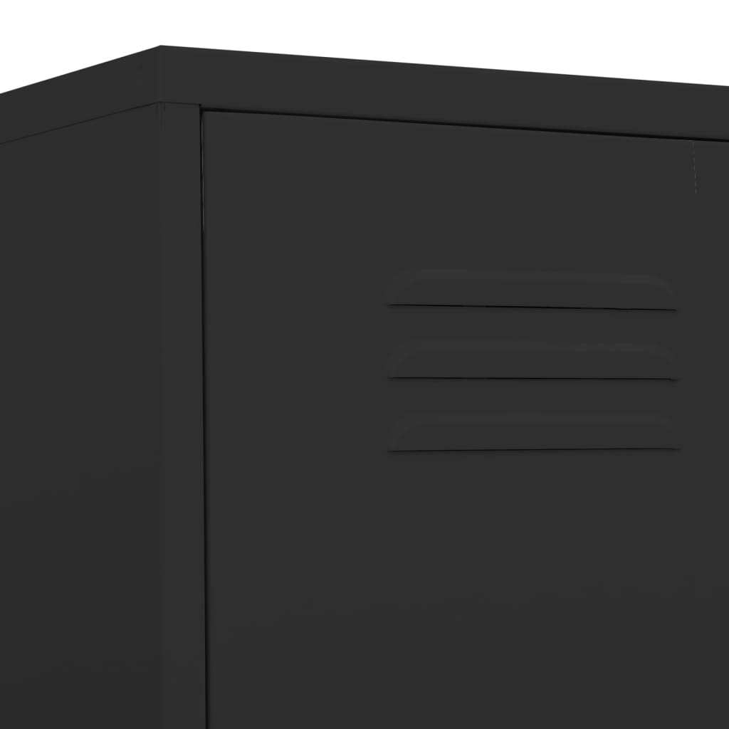 vidaXL Lockerkast Zwart Staal 35x46x180cm - 35% Korting!