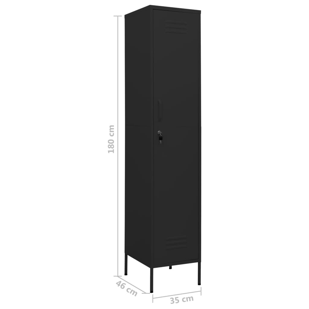 vidaXL Lockerkast Zwart Staal 35x46x180cm - 35% Korting!