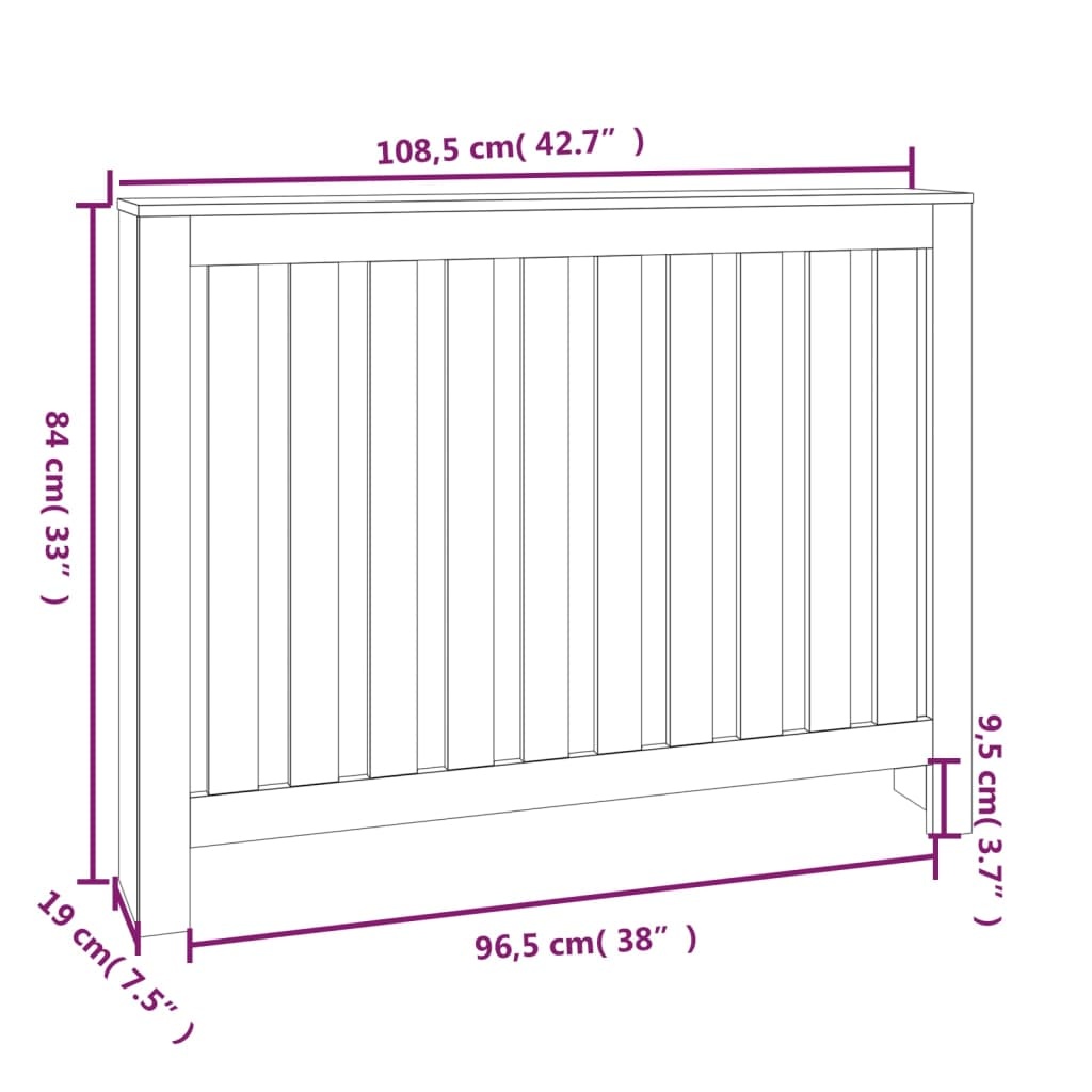 Radiatorombouw Grenenhout Wit 108cm - 35% Korting!